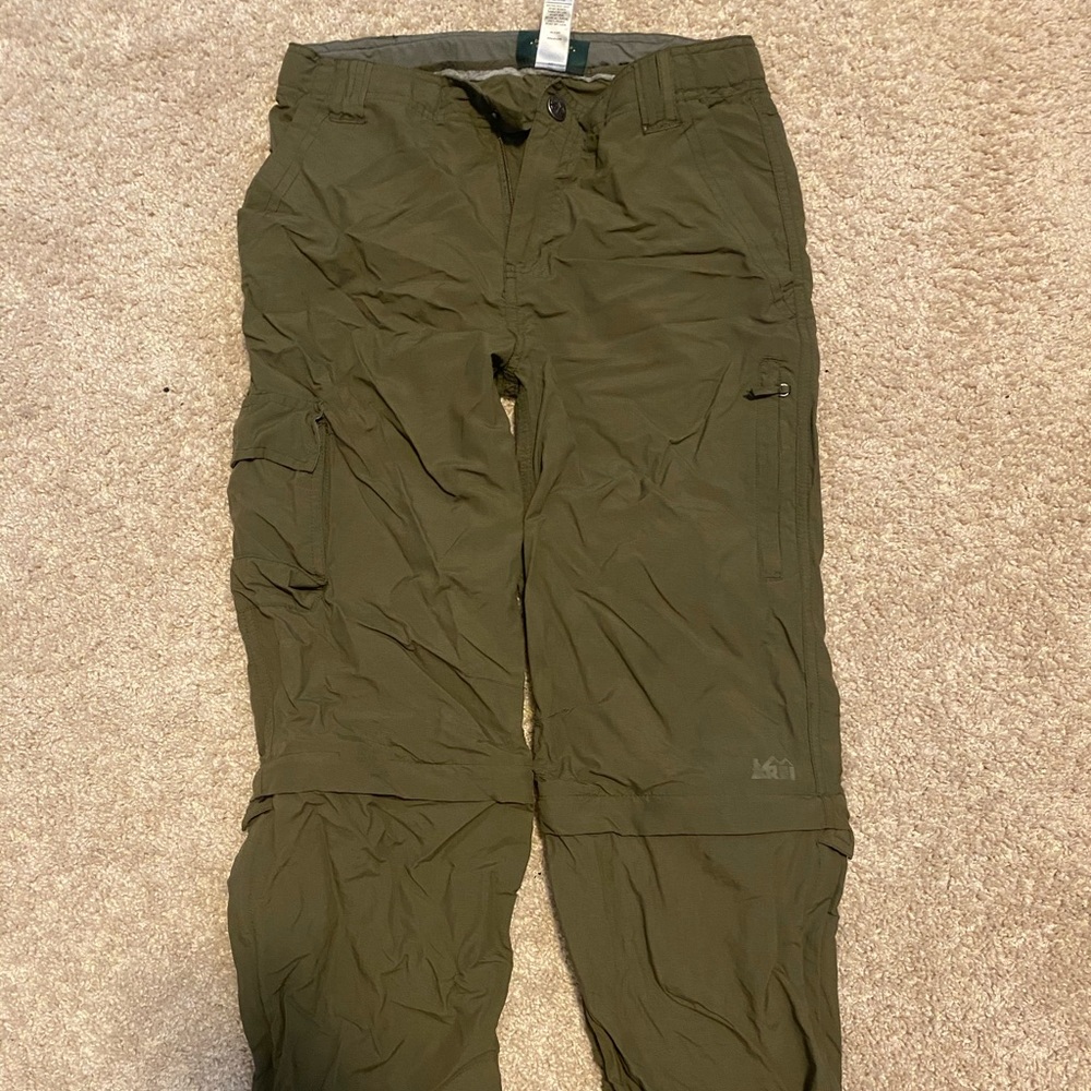 REI boys olive green pants/shorts